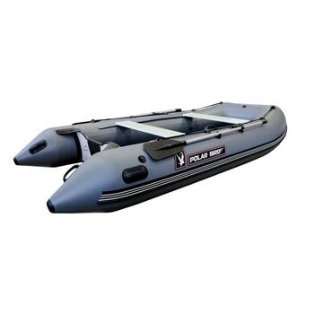 Надувная лодка Polar Bird 385M NEW Merlin Кречет (стеклокомпозит) серый, Цвет.: серый, фото 