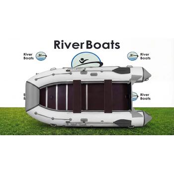 Надувная лодка RiverBoats RB 370 Киль (серо-белый), Цвет.: серо-белый, фото 