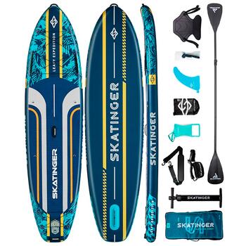 Сапборд Skatinger Leafy Expedition Blue, Цвет.: синий, Толщина: 15 см, фото 