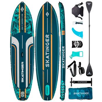 Сапборд Skatinger Leafy Expedition Green, Цвет.: зеленый, Толщина: 15 см, фото 