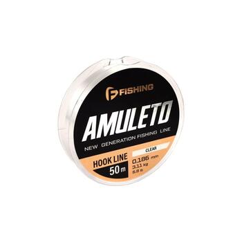 Леска F-FISHING Amuleto Hook Line Clear 50м 0,186мм 3,11кг 6,8lb, фото 
