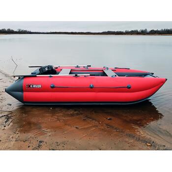 Надувная лодка X-RIVER Катрин 390 красно-серый, Расцветка: красно-серый, фото 