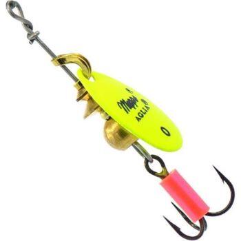 Блесна вращающаяся MEPPS AGLIA FLUO Chartreuse 0 (2,5 г), Цвет.: Chartreuse/Кислотно-зеленый, Вес блесны (г): 2,5, фото 