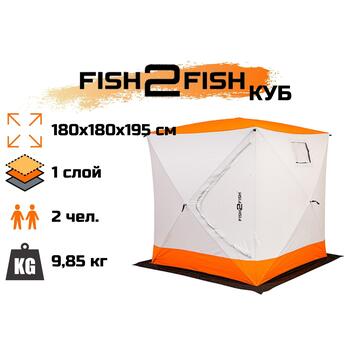 Зимняя палатка Fish2Fish Куб в чехле 180х180х195 см, фото 
