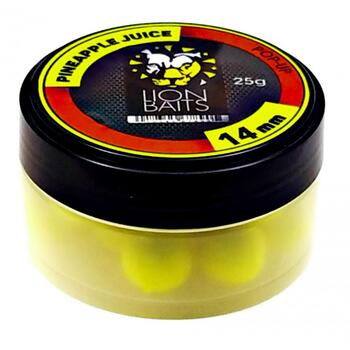 Lion Baits Бойл (pop-up) Pineapple Juice 14 мм - 25 г, Вкус: Pineapple Juice, Вид рыбы: карп и амур, Диаметр (мм): 14, фото 