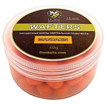 Lion Baits Бойлы нейтральной плавучести Wafters MANDARIN Мандарин 12 мм 40 гр, Вкус: Мандарин, Диаметр (мм): 12, фото 