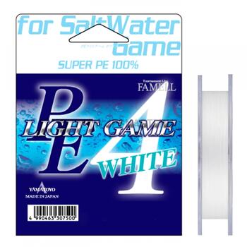 Плетеный шнур Yamatoyo PE Light Game White, #0.4, 150 м, белый, фото 
