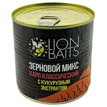 Lion Baits Зерновой микс Карп классический с кукурузным экстрактом -430 мл, фото 