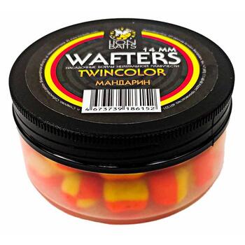 Бойлы нейтральной плавучести двухцветные (Wafters) "Мандарин" 14мм, фото 