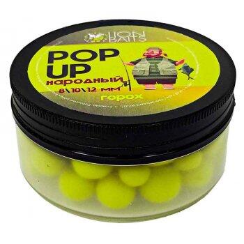 Lion Baits Бойлы плавающие Pop-Up Народный "Горох" 8,10,12мм, Вкус для группировки: горох, Диаметр (мм): микс, фото 