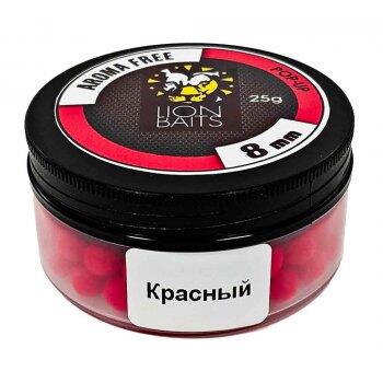 Lion Baits Бойлы плавающие Pop-Up "Aroma Free" (без аромы) красные 8 мм, Вкус: без вкуса, Расцветка: красный, Диаметр (мм): 8, фото 