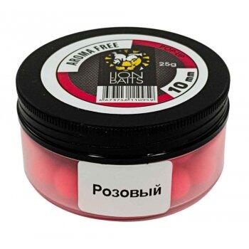 Lion Baits Бойлы плавающие Pop-Up "Aroma Free" (без аромы) розовые 10 мм, Вкус: без вкуса, Расцветка: розовый, Диаметр (мм): 10, фото 