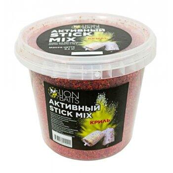 Lion baits Stick mix Активный "Криль" ведро 600 гр, Вкус: Криль, фото 