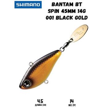 Воблер SHIMANO Bantam BT Spin 45mm 14g 001 Black Gold, фото 