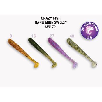 Мягкая приманка CRAZY FISH Nano Minnow 2.2" 22-55-M72-6, фото 