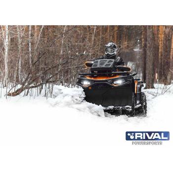 Комплект снегоотвала с быстросъемным креплением Quick2 black 150 мм (All ATV) для квадроцикла, фото 