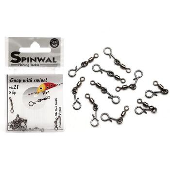 Застежка Spinwal Snap with swivel size 21 10pcs, фото 