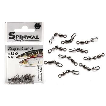 Застежка Spinwal Snap with swivel size 12S 10pcs su, фото 