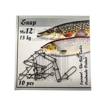Застежка Spinwal Snap size 12 15kg 10pcs, фото 