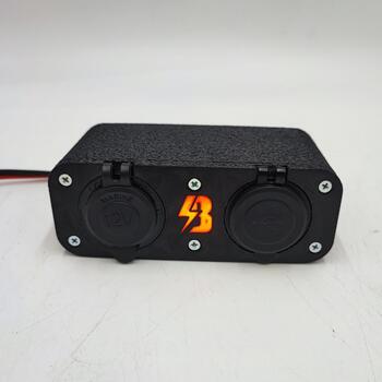Выносной блок USB и розетка 12v провод 1,5 метра BatteryCraft, фото 
