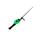 Удочка зимняя ТРИ КИТА "Профи" УП-1 с пластм. ручкой (хлыст стекловолокно) зеленая, фото 