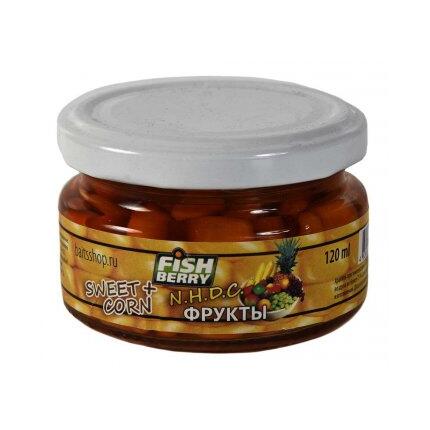 FISHBERRY Кукуруза насадочная "Фрукты" - 120 мл, Вкус для группировки: Фрукты, фото 