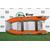 Надувная лодка РИБ RiverBoats RB 380 NEW Встроенный рундук (серо-оранжевый), Цвет.: серо-оранжевый, фото 