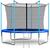Батут FunFit 252 см (8ft) с внутренней сеткой и лестницей BLUE, фото 