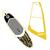 Надувная доска ZIPPER WindSUP Board (виндсап борд) YELLOW WD 10'6'' SAILKIT 3 LINE, фото 