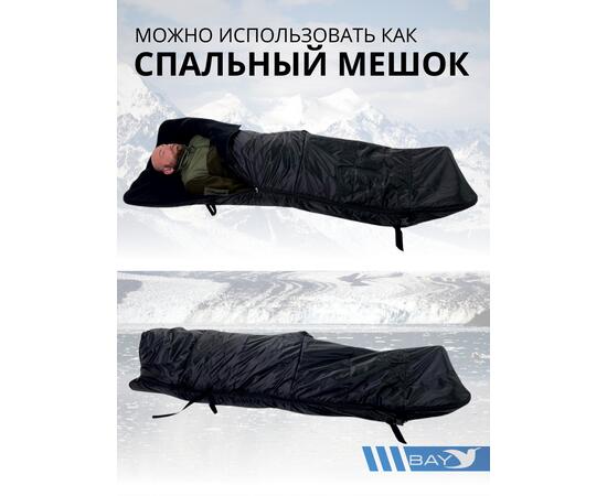 Пончо-Трансформер 4 в1  -20 (115х145) BAY EXCLUSIVE двусторонний черный, фото , изображение 7