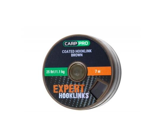 Поводковый в оболочке CARP PRO 25LB 7M коричневый, фото 