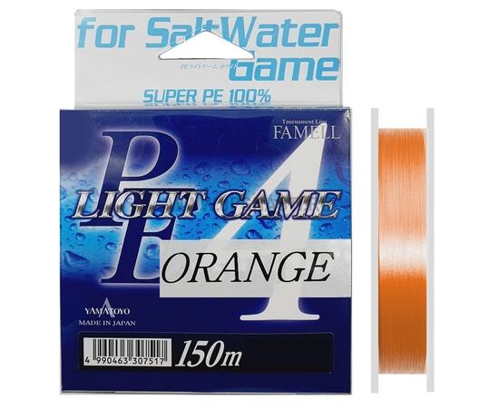 Плетеный шнур Yamatoyo PE Light Game Orange, #0.25, 150 м, оранжевый, фото 