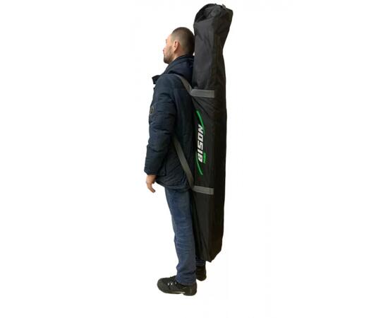Палатка зимняя трехслойная Bison Moon Extra шестигранник (3.50х2.00х2.20м) бело-зелёная, фото , изображение 2