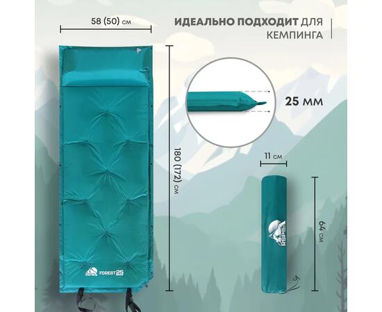 Коврик туристический RSP Forest 25, зеленый, фото , изображение 2