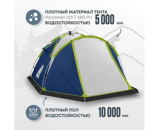 Палатка автоматическая RSP Narle 3 для туризма и кемпинга, синий, фото , изображение 2