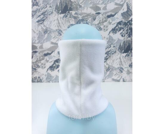 Бафф двойной флисовый, MaxWarm, белый, Цвет: белый, Размер: L/XL, Длина, см: 40, фото , изображение 2
