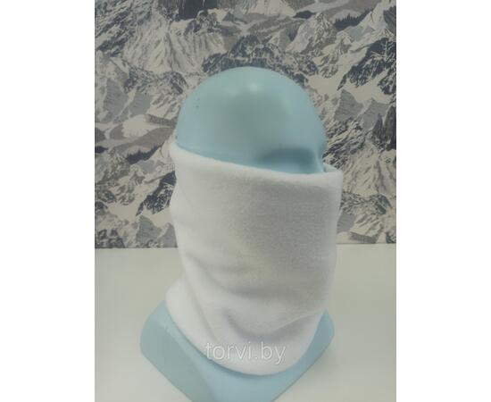 Бафф двойной флисовый, MaxWarm, белый, Цвет: белый, Размер: L/XL, Длина, см: 40, фото 