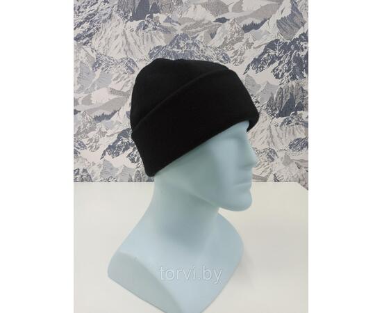 Шапка флисовая двухслойная, супертёплая MaxWarm (флис 280 г/м2*2) Черный, Цвет: черный, Размер: one size, фото , изображение 3