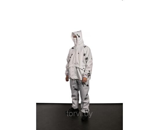 Костюм ветровлагозащитный, зимний камуфляж 4XL, Цвет: белый, Размер: 4XL, фото 
