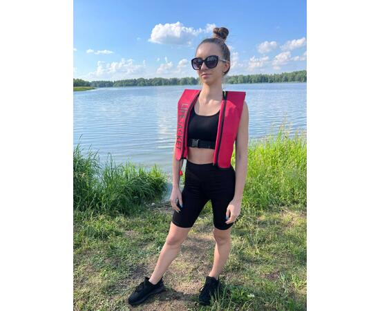 Жилет самонадувающийся спасательный LifeJacket красный, Цвет: красный, фото , изображение 12