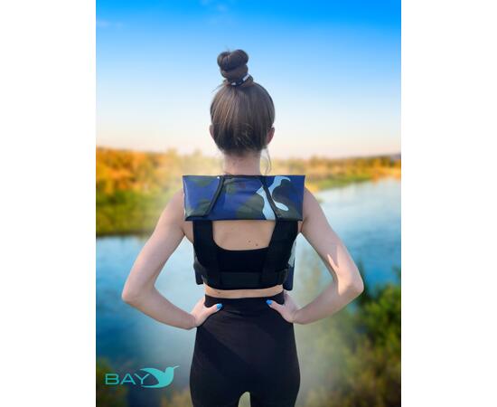Жилет самонадувающийся спасательный LifeJacket камуфляж синий, Цвет: камуфляж синий, фото , изображение 7