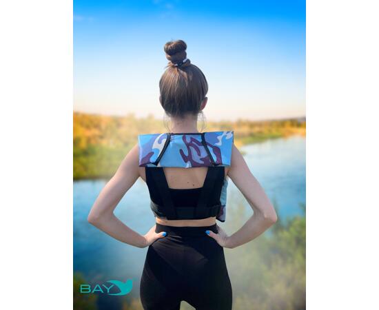 Жилет самонадувающийся  спасательный LifeJacket камуфляж голубой, Цвет: камуфляж голубой, фото , изображение 7