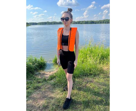 Жилет самонадувающийся  спасательный LifeJacket оранжевый, Цвет: оранжевый, фото , изображение 8