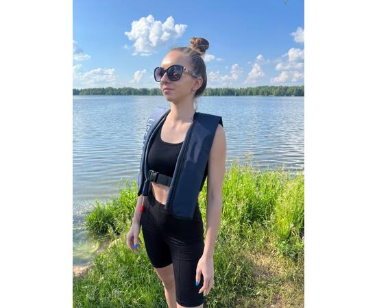 Жилет самонадувающийся спасательный LifeJacket темно-синий, Цвет: темно-синий, фото , изображение 9