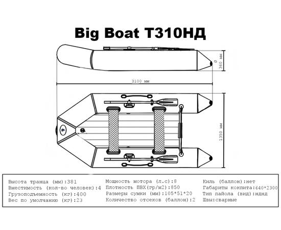 Лодка ПВХ Big Boat T310НД, фото , изображение 9
