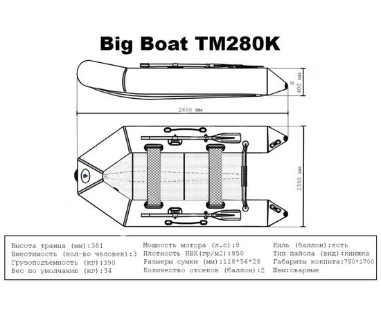 Лодка ПВХ Big Boat TM280K, фото , изображение 8