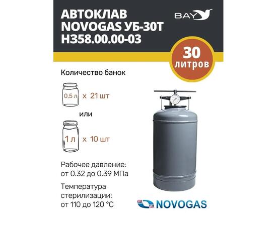 Автоклав консерватор стерилизатор NOVOGAS 30 л с температурой, фото , изображение 3