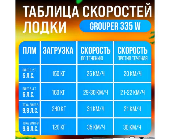 Надувная лодка НДНД Grouper 335W, фото , изображение 3