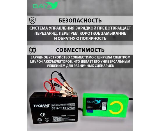 Зарядное устройство Bay LiFePO4 12V 10A, фото , изображение 3