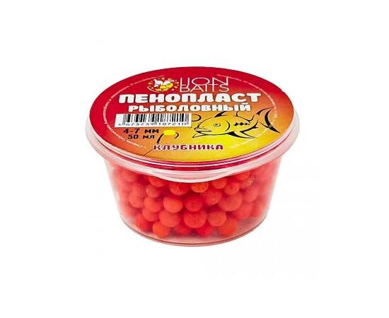 Lion Baits Пенопласт рыболовный "Клубника" (красный) 4-7мм 50мл, фото 
